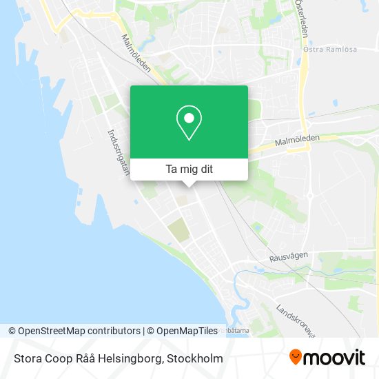 Stora Coop Råå Helsingborg karta