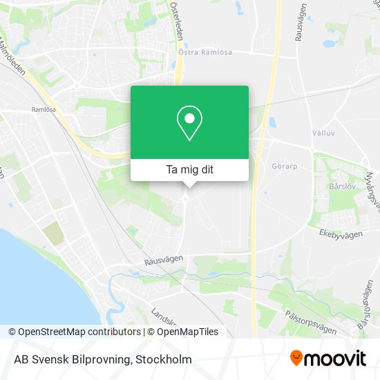 AB Svensk Bilprovning karta