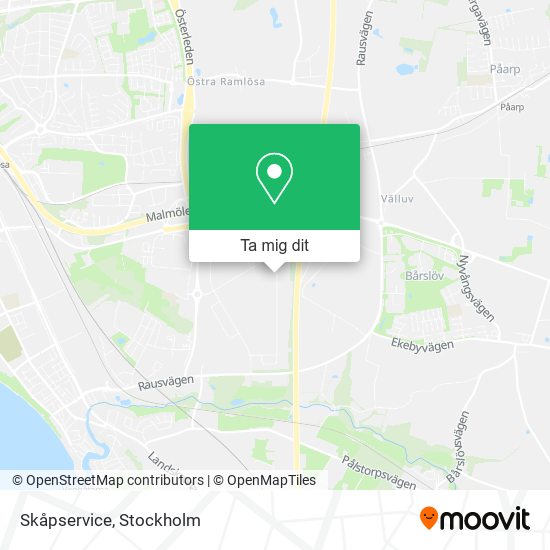 Skåpservice karta