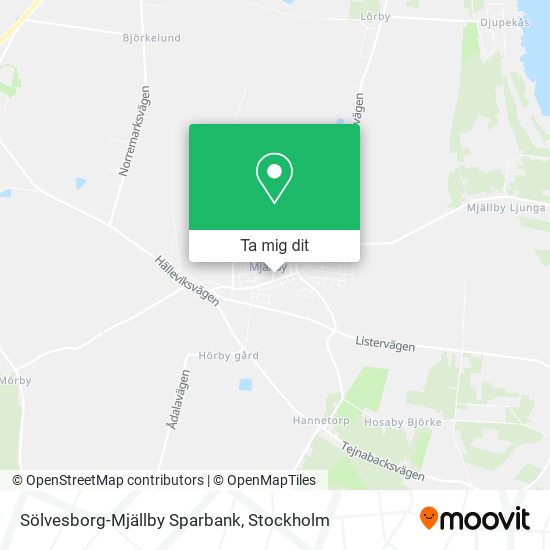 Sölvesborg-Mjällby Sparbank karta