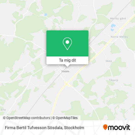 Firma Bertil Tufvesson Sösdala karta