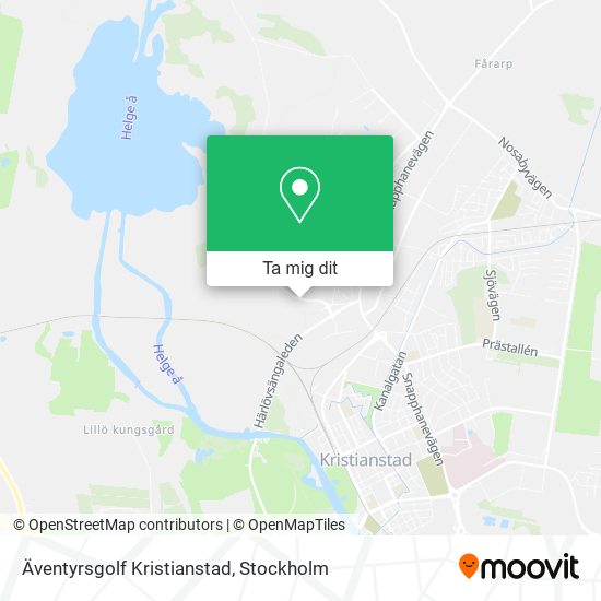 Äventyrsgolf Kristianstad karta