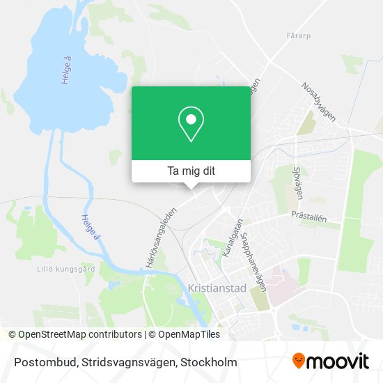 Postombud, Stridsvagnsvägen karta