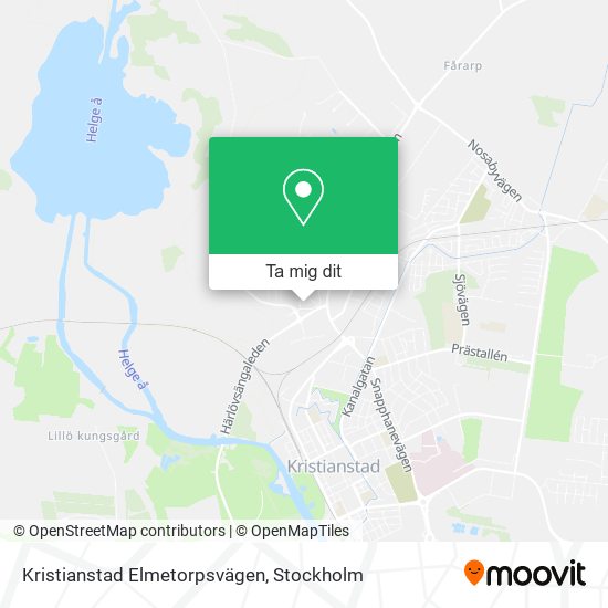 Kristianstad Elmetorpsvägen karta