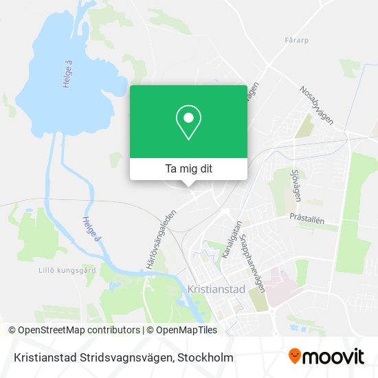 Kristianstad Stridsvagnsvägen karta