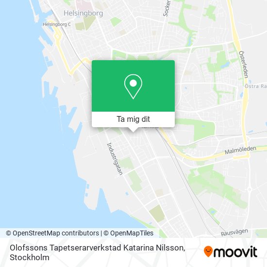 Olofssons Tapetserarverkstad Katarina Nilsson karta
