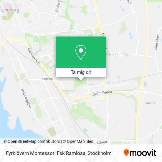 Fyrklövern Montessori Fsk Ramlösa karta