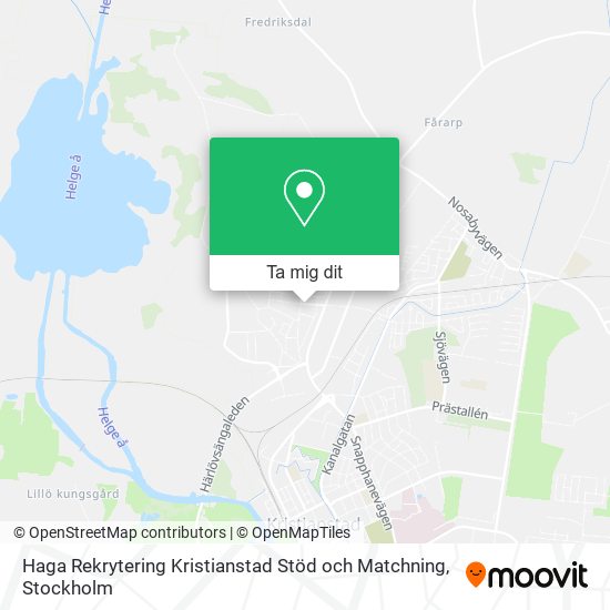 Haga Rekrytering Kristianstad Stöd och Matchning karta