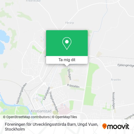 Föreningen för Utvecklingsstörda Barn, Ungd Vuxn karta