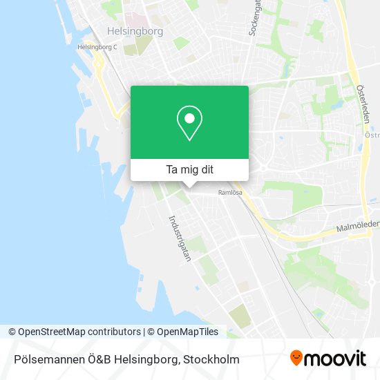 Pölsemannen Ö&B Helsingborg karta