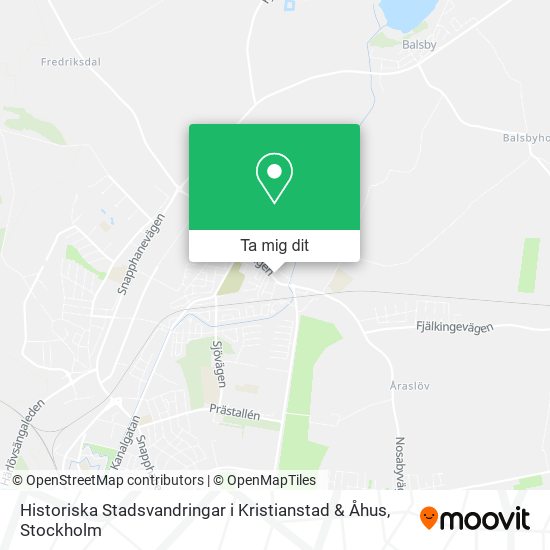 Historiska Stadsvandringar i Kristianstad & Åhus karta