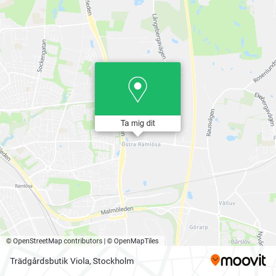 Trädgårdsbutik Viola karta