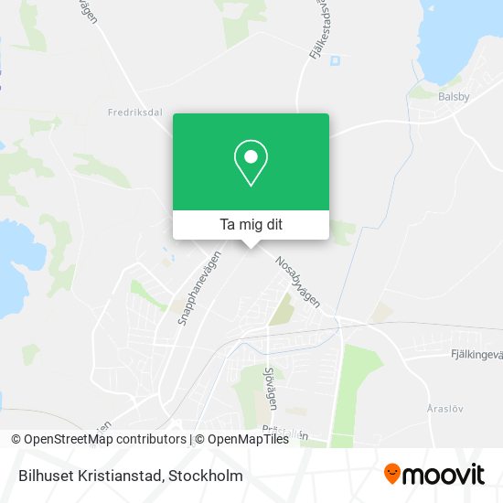 Bilhuset Kristianstad karta