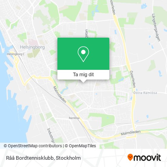 Råå Bordtennisklubb karta