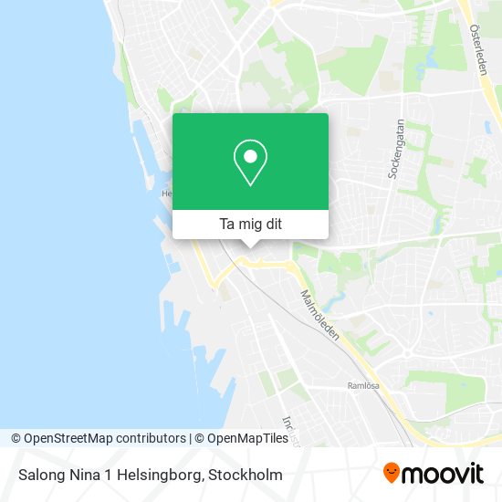 Salong Nina 1 Helsingborg karta