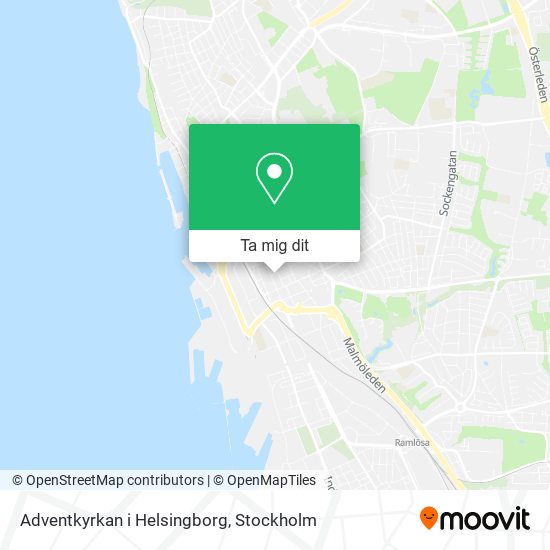 Adventkyrkan i Helsingborg karta