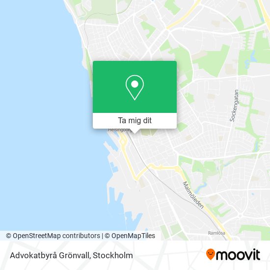 Advokatbyrå Grönvall karta