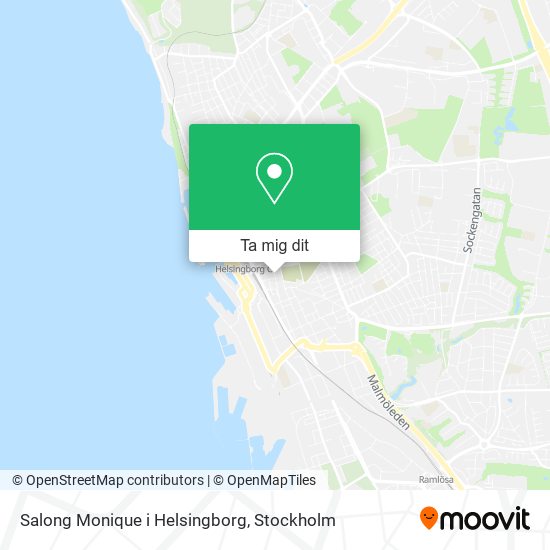 Salong Monique i Helsingborg karta