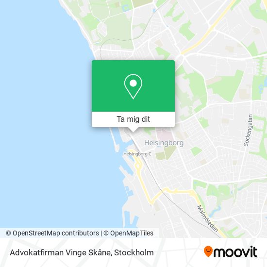 Advokatfirman Vinge Skåne karta