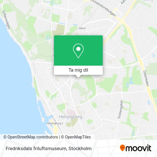 Fredriksdals friluftsmuseum karta