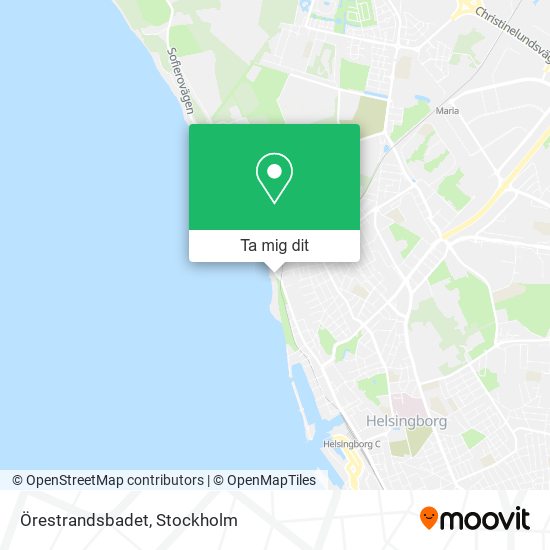 Örestrandsbadet karta