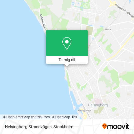 Helsingborg Strandvägen karta