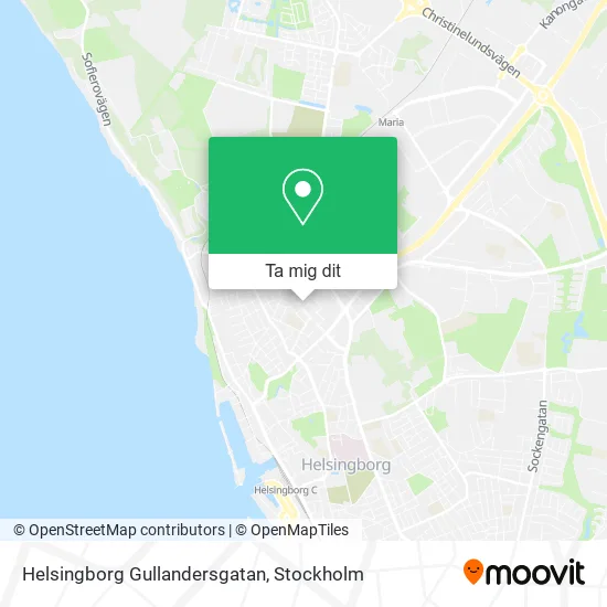 Helsingborg Gullandersgatan karta