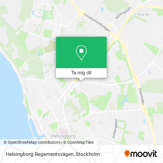 Helsingborg Regementsvägen karta