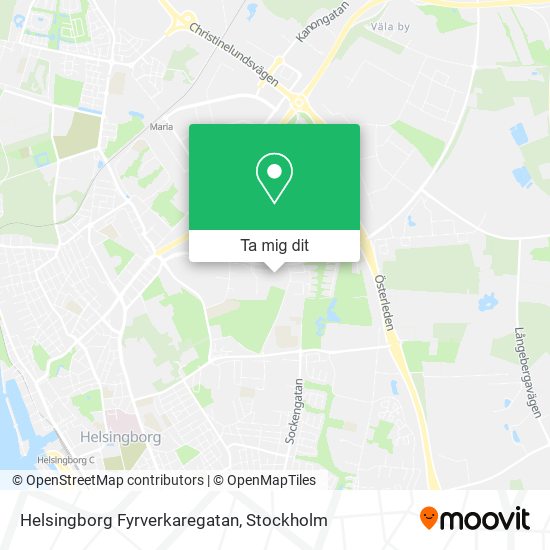 Helsingborg Fyrverkaregatan karta