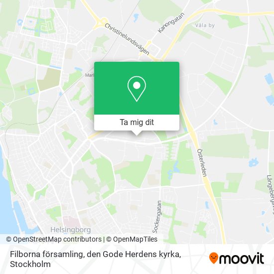 Filborna församling, den Gode Herdens kyrka karta