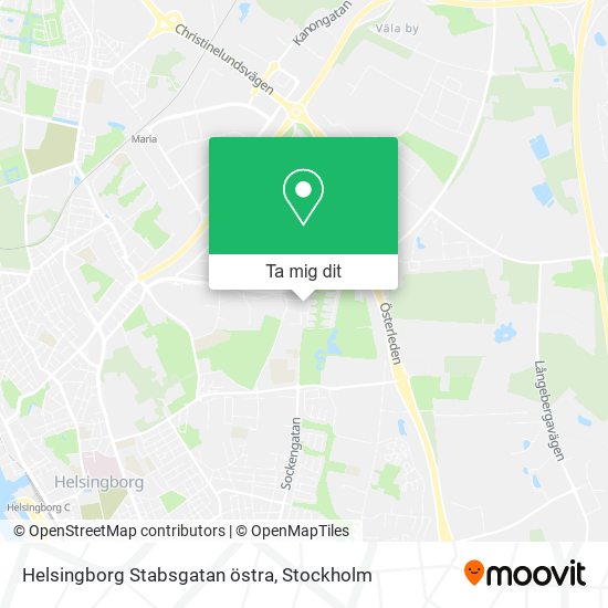 Helsingborg Stabsgatan östra karta