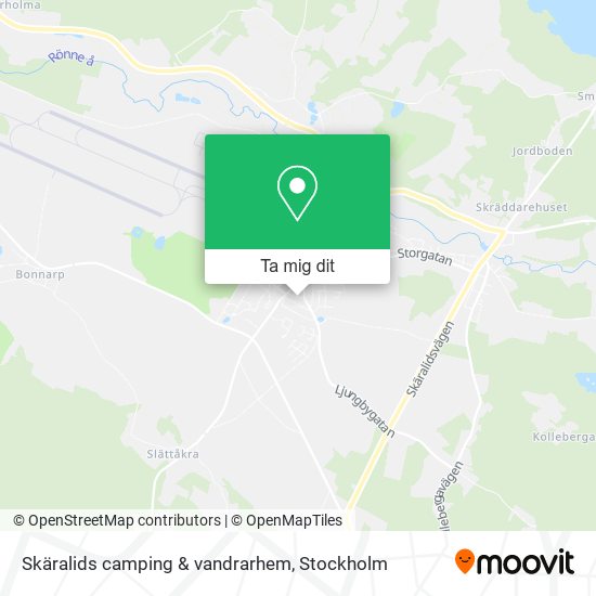 Skäralids camping & vandrarhem karta