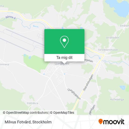 Milvus Fotvård karta