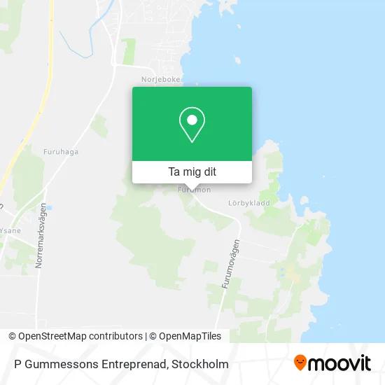 P Gummessons Entreprenad karta