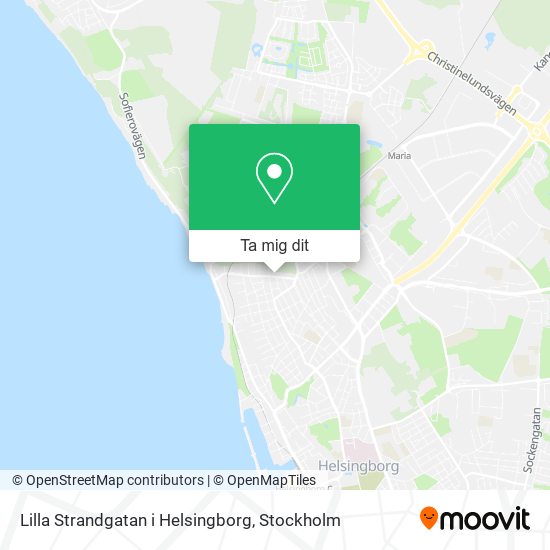 Lilla Strandgatan i Helsingborg karta