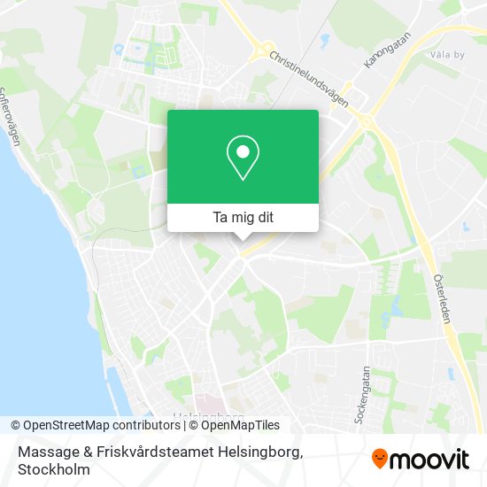 Massage & Friskvårdsteamet Helsingborg karta