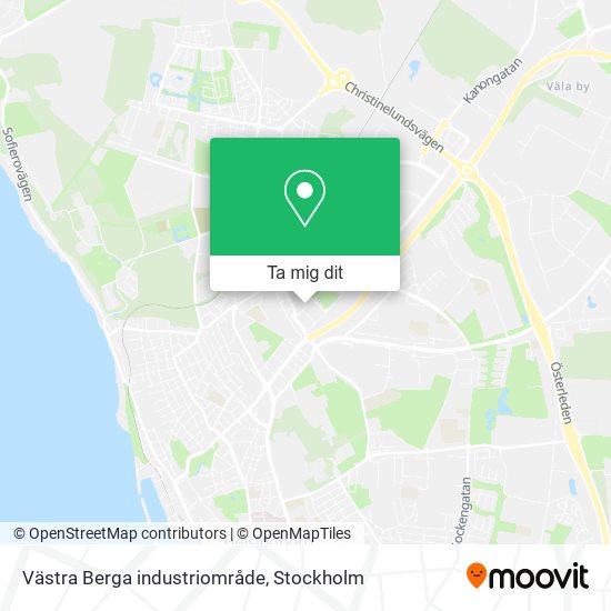 Västra Berga industriområde karta