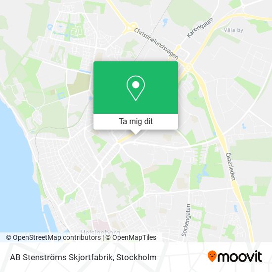 AB Stenströms Skjortfabrik karta