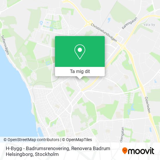 H-Bygg - Badrumsrenovering, Renovera Badrum Helsingborg karta