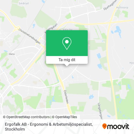 Ergofalk AB - Ergonomi & Arbetsmiljöspecialist karta