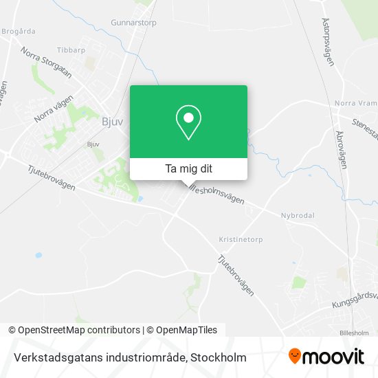 Verkstadsgatans industriområde karta