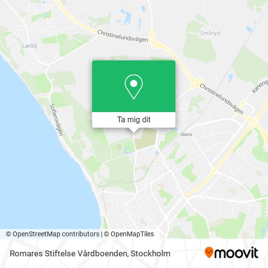 Romares Stiftelse Vårdboenden karta