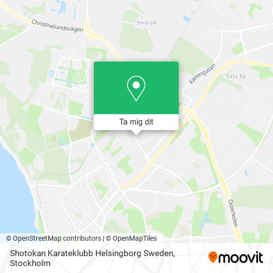 Shotokan Karateklubb Helsingborg Sweden karta