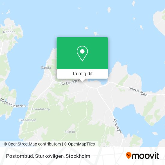 Postombud, Sturkövägen karta
