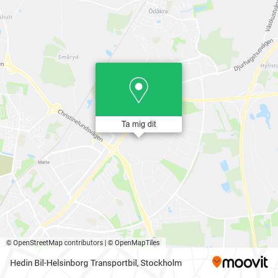 Hedin Bil-Helsinborg Transportbil karta
