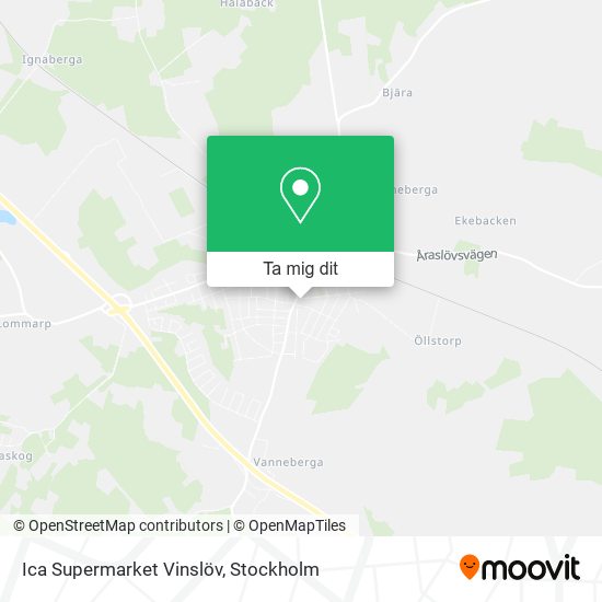 Ica Supermarket Vinslöv karta