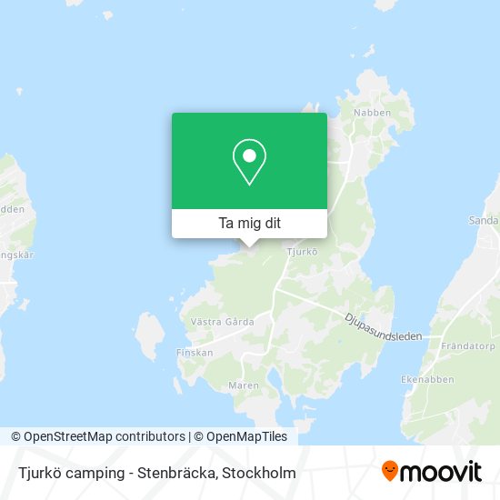 Tjurkö camping - Stenbräcka karta
