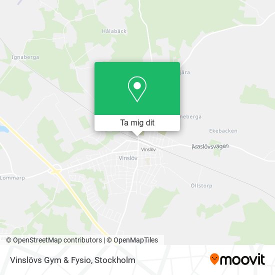 Vinslövs Gym & Fysio karta