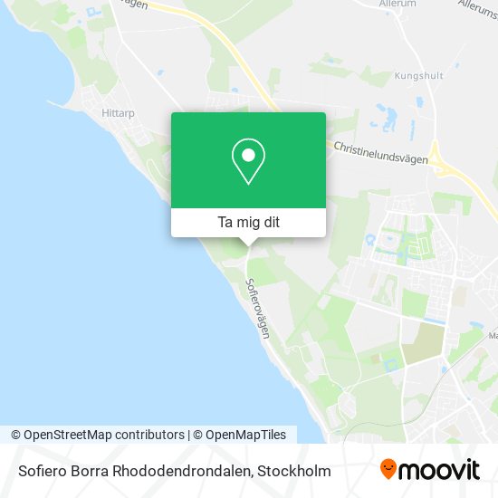 Sofiero Borra Rhododendrondalen karta