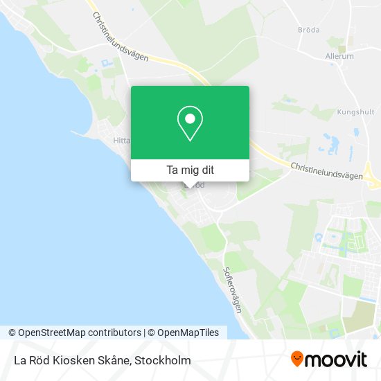 La Röd Kiosken Skåne karta